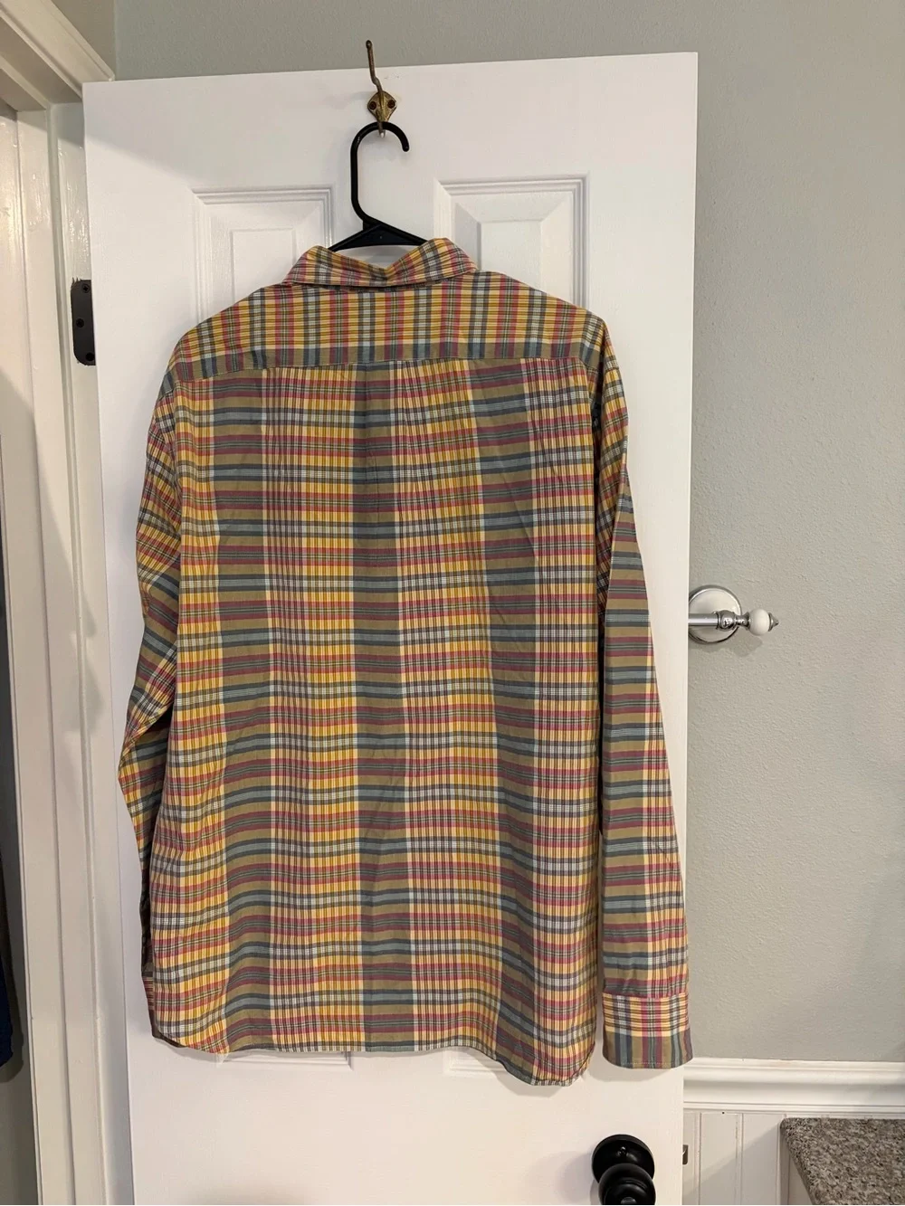 J.Crew Secret Wash Indian Madras Plaid Shirt Men’s XL Button Down Cotton